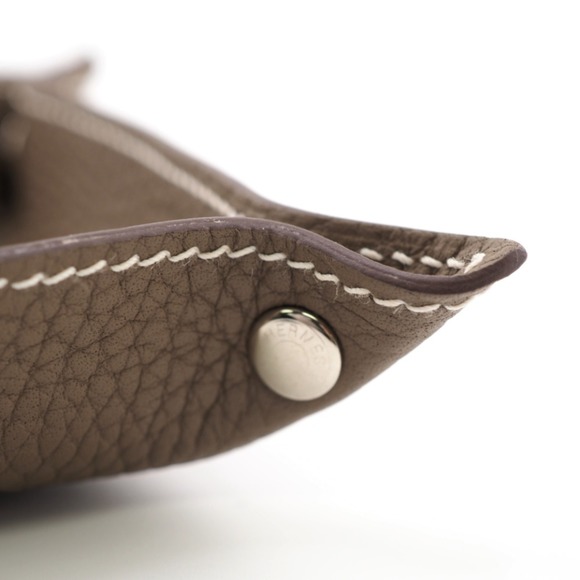 HERMES/Hermes Vidopoche Accessory Case Meads Other Accessories Khaki Ladies - Picture 4 of 12